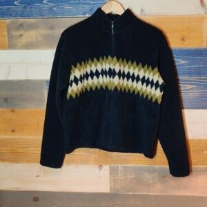 Vintage heavy fleece zip sweater M Paul Harris Design